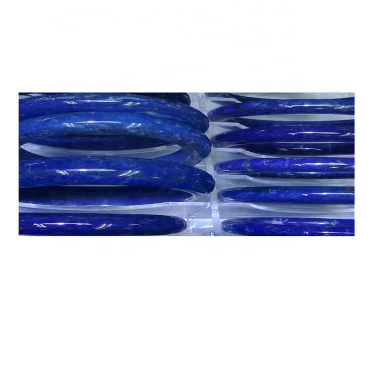 Gerðu heildsölu Natural Lapis Lazuli 925 Sterling Silver Bangles Skartgripir 40