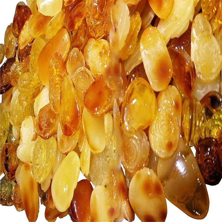 Natürliche Bernsteinblätter handgefertigte Rose Carving Cognac Farbe Bernstein Carving Schmuck 23