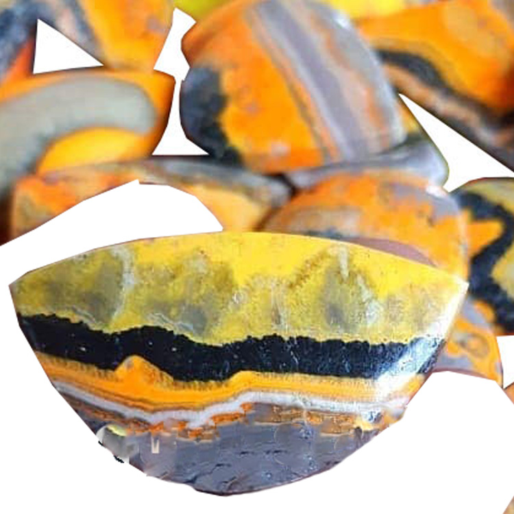 Großhandel Natürliche verrückte Achat Cabochon links und rechts Matchpaare Glatte Edelsteine 23