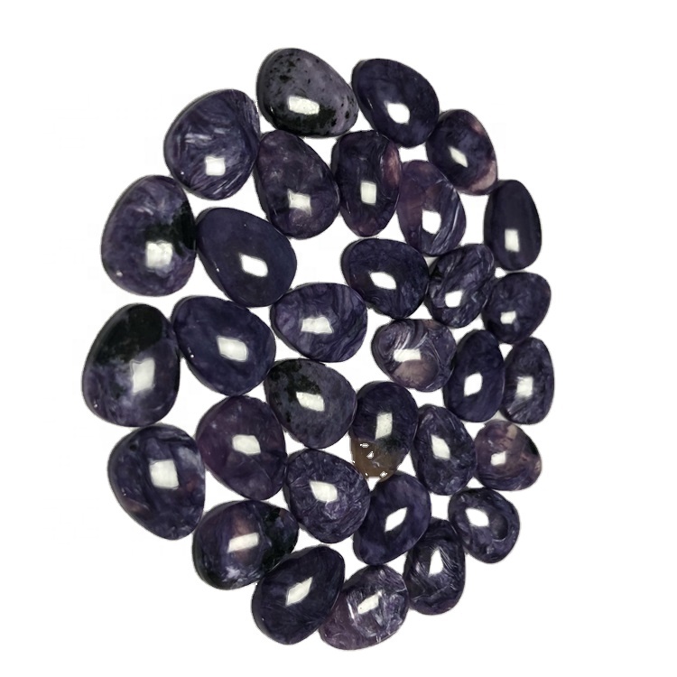 Forma natyrale e dardhë charoite cabochon bërë për bizhuteri të lirshme gur gur i çmuar 20