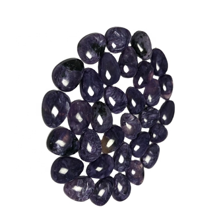 Forma natyrale e dardhë charoite cabochon bërë për bizhuteri të lirshme gur gur i çmuar 22