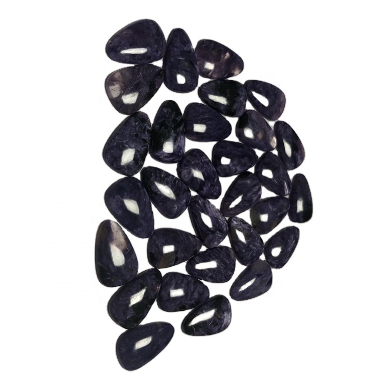 100% Natural AAA Charoite Pear Cabochon Gerð fyrir skartgripi fyrir Pendant Cabochon Stillingar 18