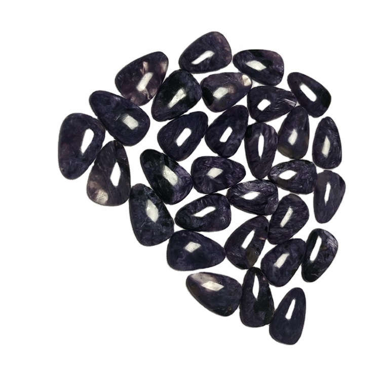 100% Natural AAA Charoite Pear Cabochon Gerð fyrir skartgripi fyrir Pendant Cabochon Stillingar 20