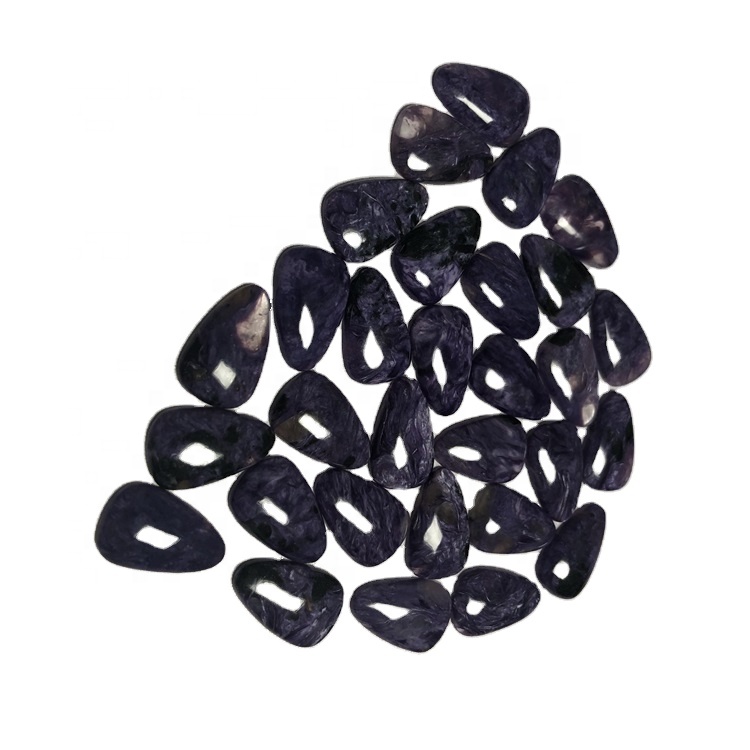 100% Natural AAA Charoite Pear Cabochon Gerð fyrir skartgripi fyrir Pendant Cabochon Stillingar 22