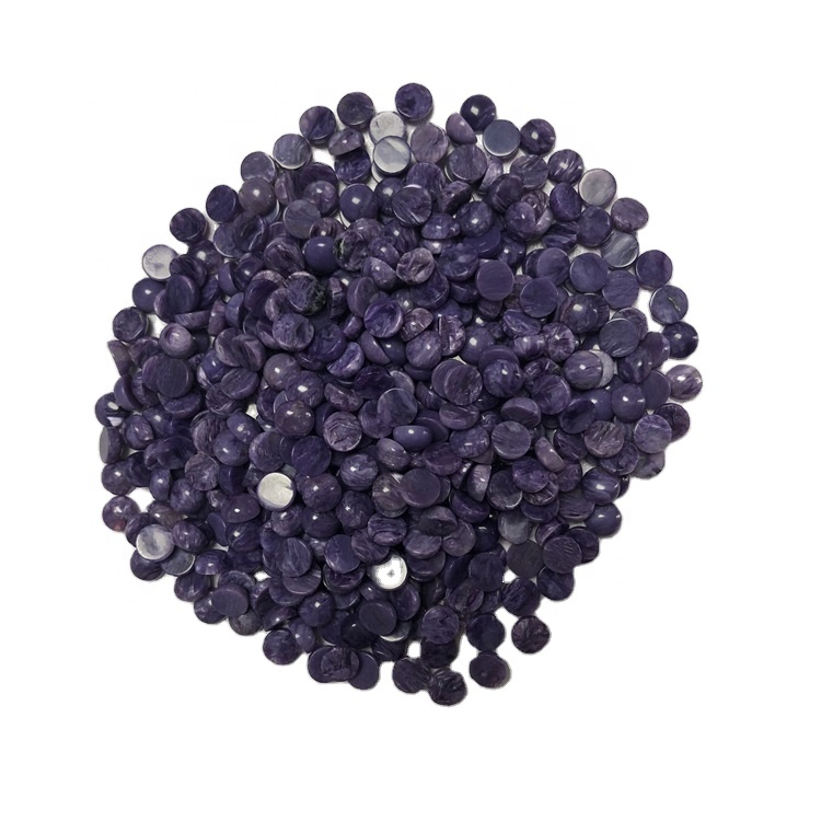 C% naturalis purpura charoite circum figura Flat Back Cabocho in jewelry 20