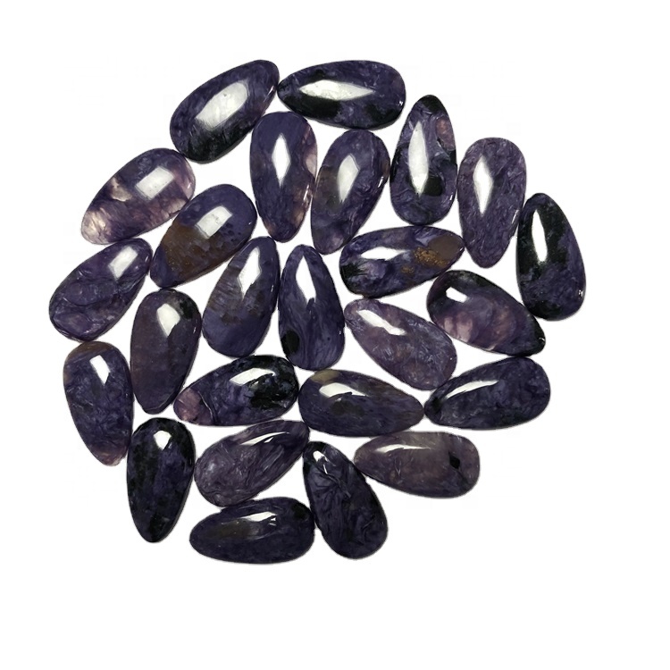 Prírodná hruška tvar Charoite Cabochon Pear tvar Gemstone Veľkoobchod Charoit Lot 20