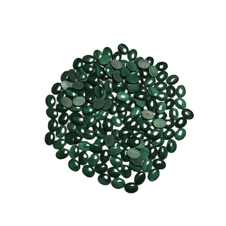 Βαθμός AAA Malachite Cabochon Malachite οβάλ σχήμα χαλαρή πολύτιμος λίθος 7