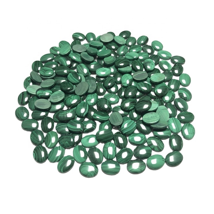Βαθμός AAA Malachite Cabochon Malachite οβάλ σχήμα χαλαρή πολύτιμος λίθος 9