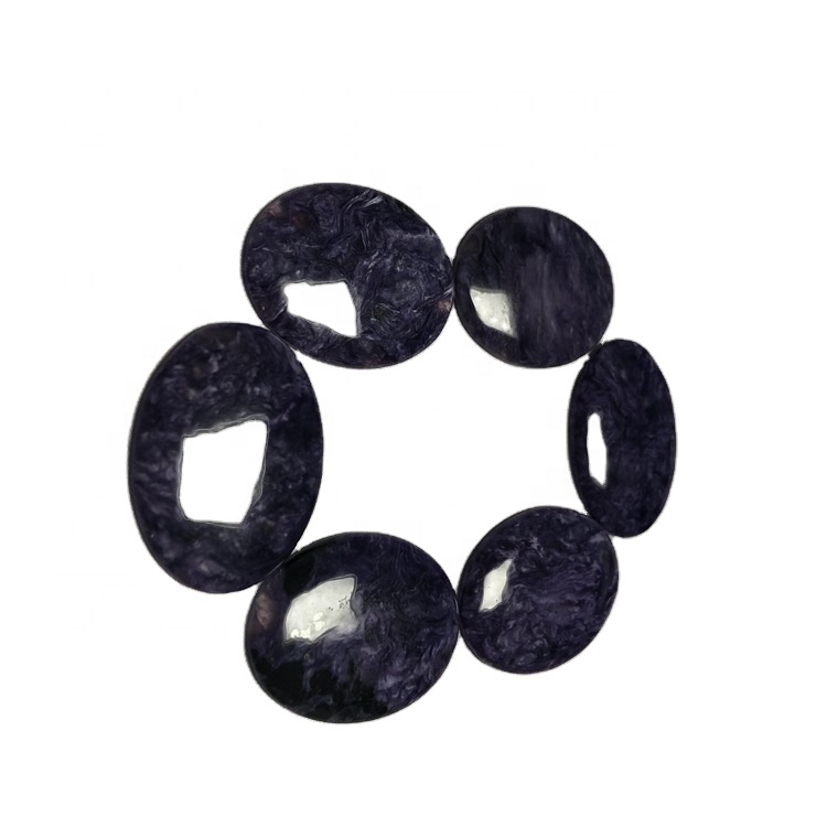 6 pcs lot charoite oval cabochon 35x26x4mm (6 copë) charoite cabochons flatback 22