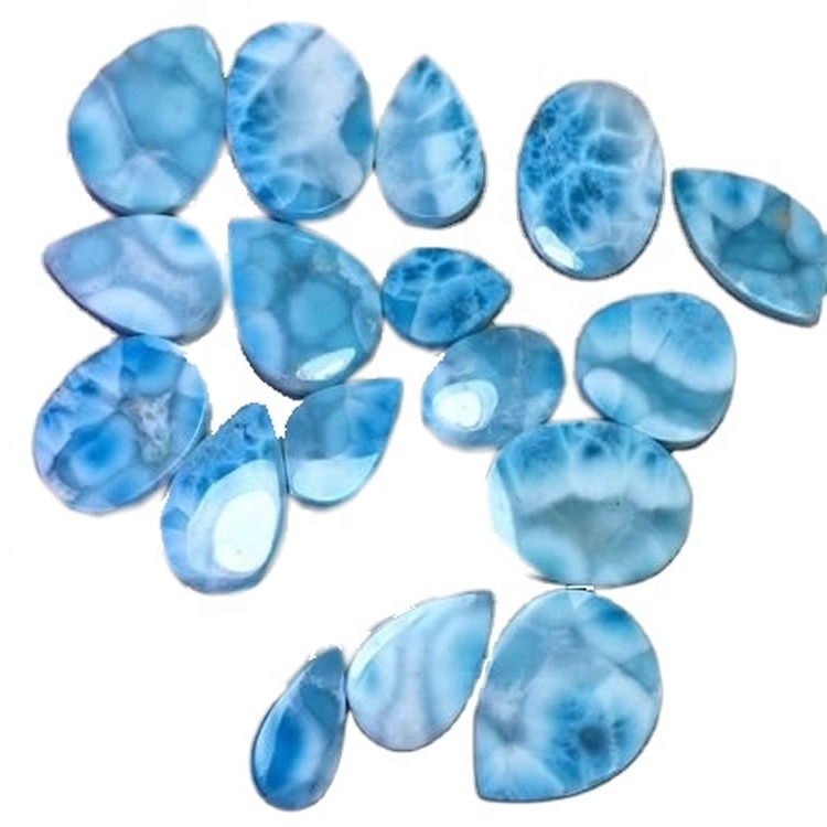 Gemstone naturale del venditore caldo di Larimar Cabochon (Repubblica Dominicana) Gemme minerali naturali Tutto è al 100% blu naturale Tutte le dimensioni 22