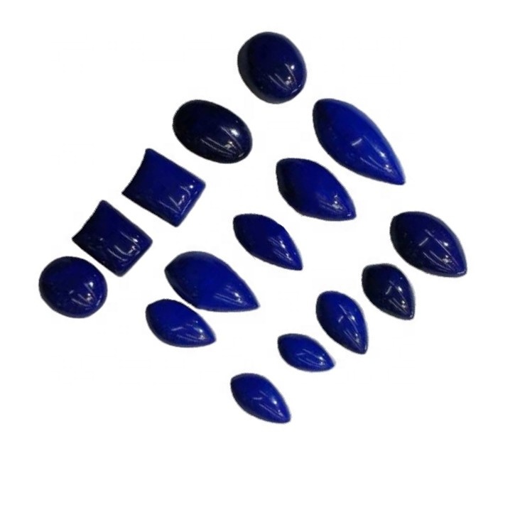 Natural Lapis Lazuli Pear Cabochon Lapis Lazuli Pear Short Teardrop Cabochon Kalibréð Stærð Gemstones 7
