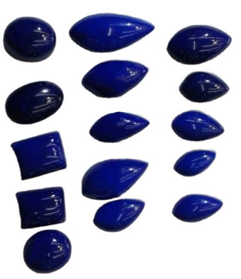 Natural Lapis Lazuli Pear Cabochon Lapis Lazuli Pear Short Teardrop Cabochon Kalibréð Stærð Gemstones 9