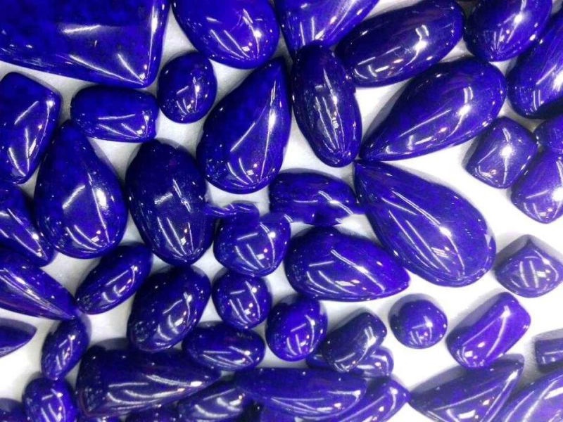 Təbii lapis lazuli cabochon oval forma çox təmiz keyfiyyətli boş gemstone 20