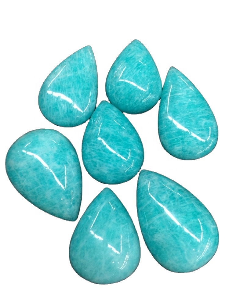 Precochon naturale della pera amazzonite naturale Cabochon di alta qualità 22