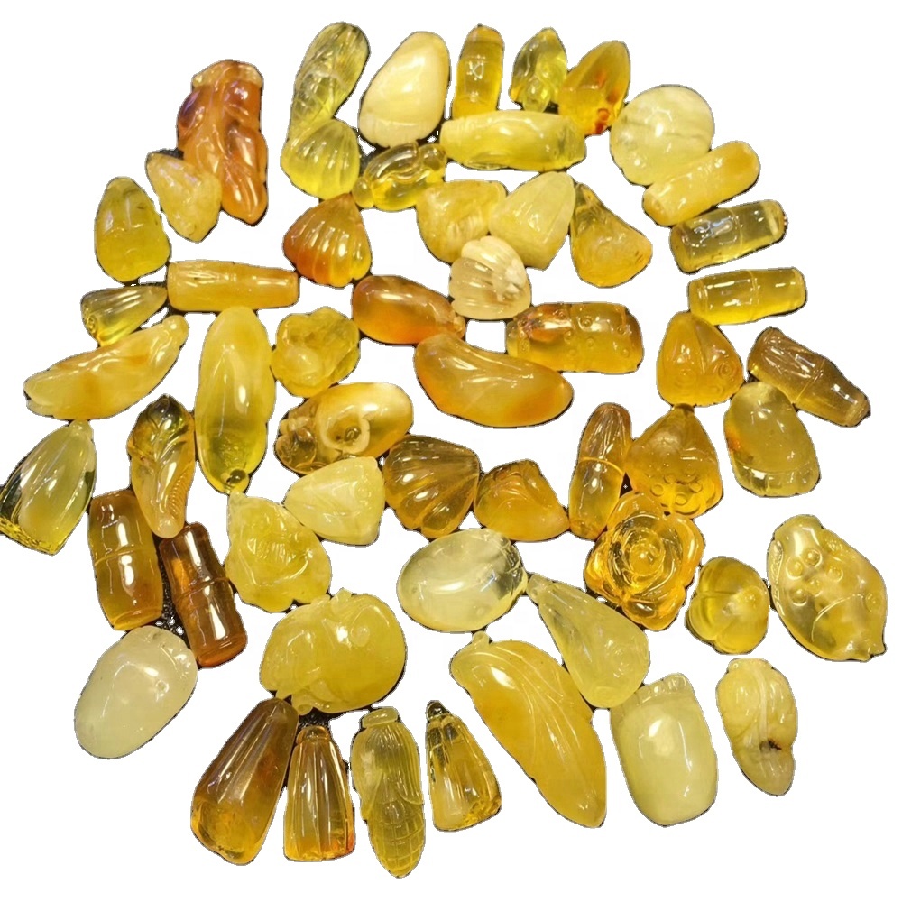 Tervező Amber faragott drágakő különböző stílusú gyöngyök 20