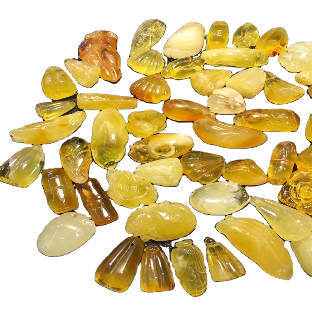 Tervező Amber faragott drágakő különböző stílusú gyöngyök 22