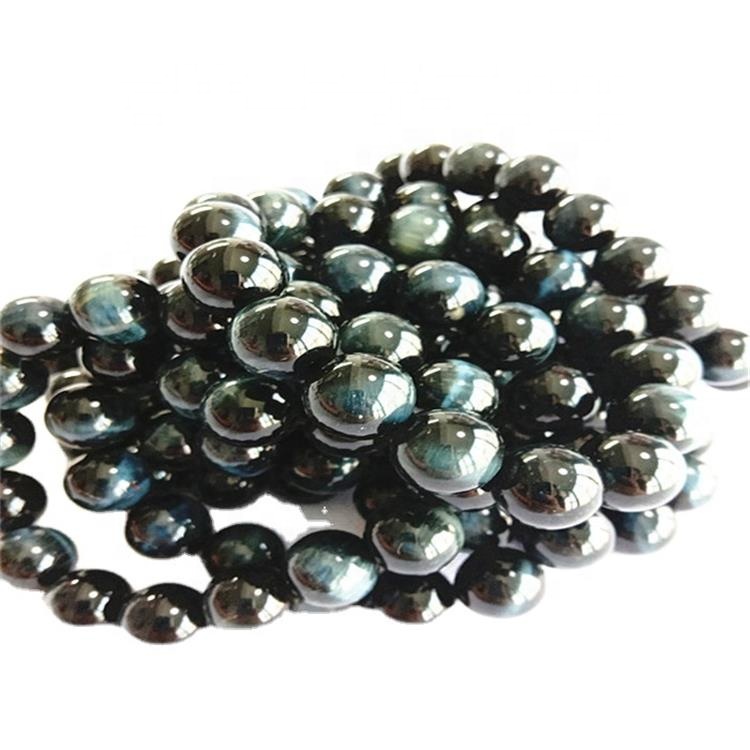 Új divat férfi stílusú natúr színes tigrisszem kerek gyöngyök karkötők hogy nagykereskedés 29