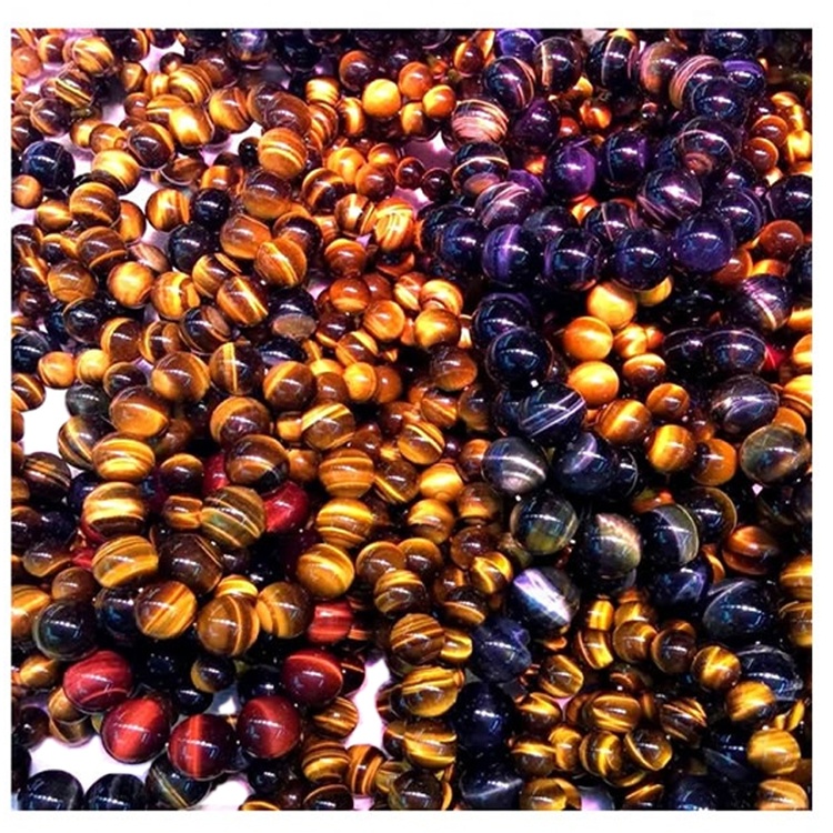 Új divat férfi stílusú natúr színes tigrisszem kerek gyöngyök karkötők hogy nagykereskedés 39