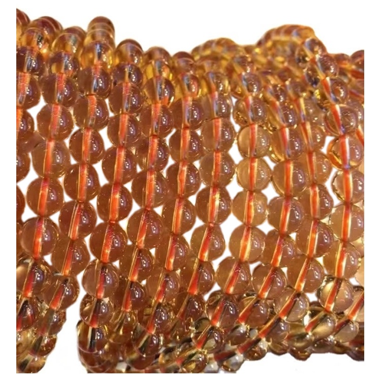 סיטרינע געמסטאָנע אַאַאַ מיינונג 6 מם 8 מם 10 מם קייַלעכיק בעאַדעד סטראַנדז, דזשעמסטאָנע קרעלן פֿאַר צירונג קרעלן פֿאַר צירונג, מאכן 17