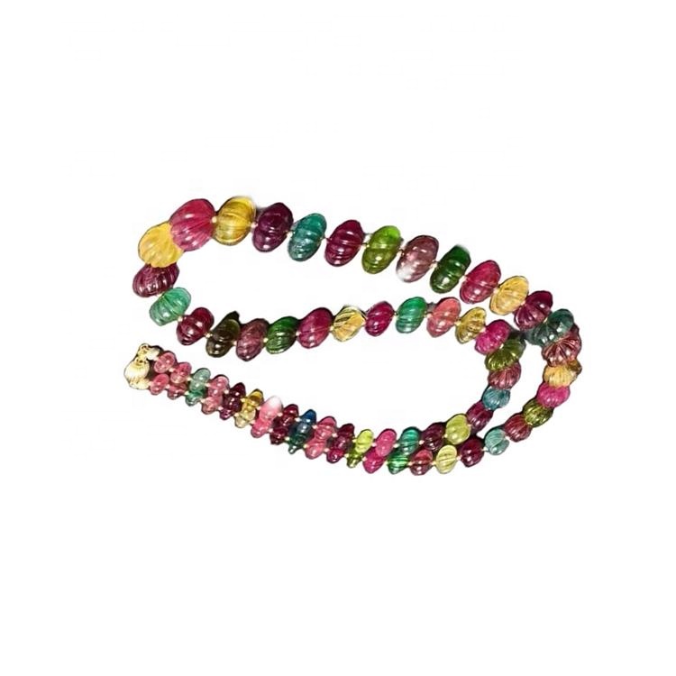 Највисок квалитет шарени турмалин рубелит природен камен здрав ѓердан 36