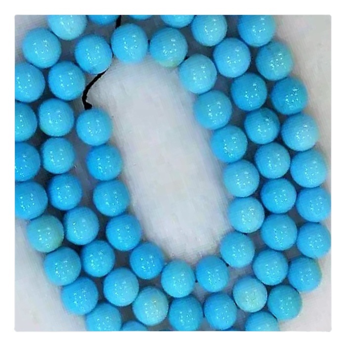 Prírodné tyrkysové guľaté korálky tyrkysové kamene pre náramok 15