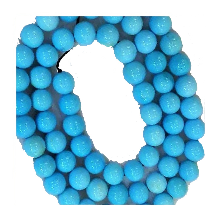 Prírodné tyrkysové guľaté korálky tyrkysové kamene pre náramok 17