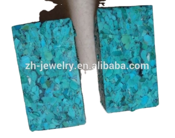 Təbii olaraq kiçik parçalar firuzəyi kobud blokları sıxdı 7