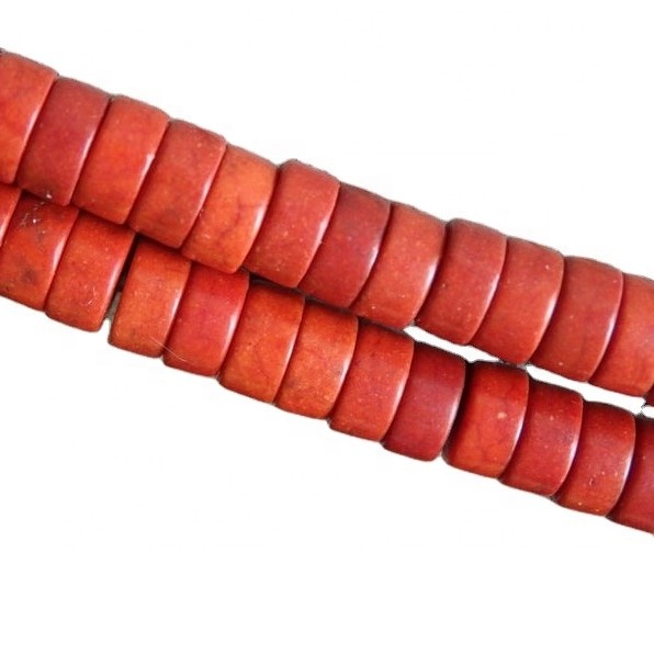 8mm appelsínugulur litur Apple Coral Square Perlur 33