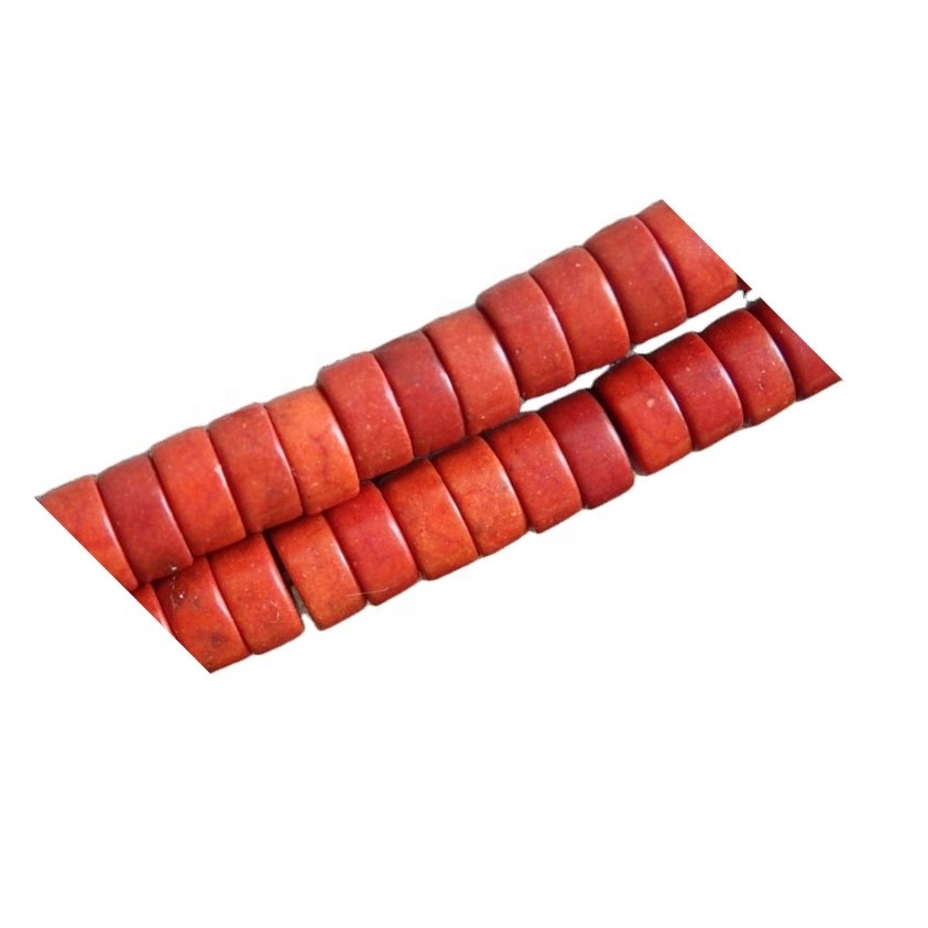 8mm appelsínugulur litur Apple Coral Square Perlur 31