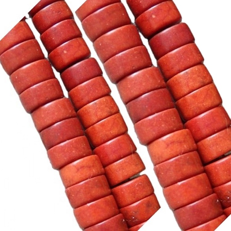 8mm appelsínugulur litur Apple Coral Square Perlur 37