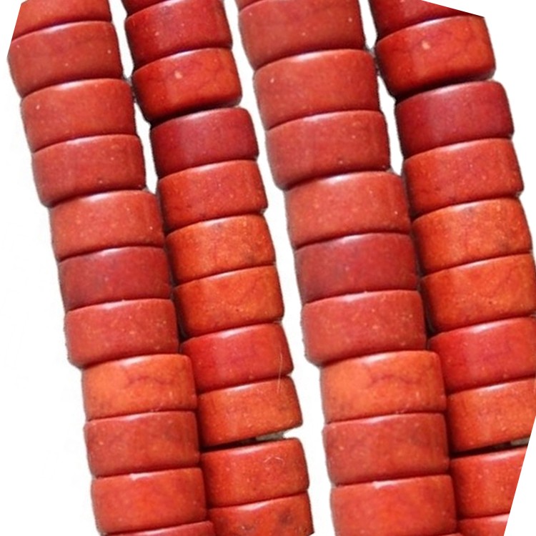 8mm appelsínugulur litur Apple Coral Square Perlur 41