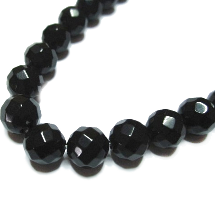 Doğal Siyah Oniks Yuvarlak Boncuk Yüksek Kaliteli Doğal Siyah Taşlar 38