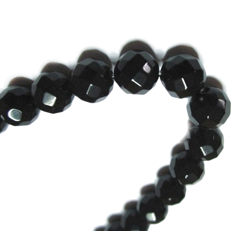 Doğal Siyah Oniks Yuvarlak Boncuk Yüksek Kaliteli Doğal Siyah Taşlar 40