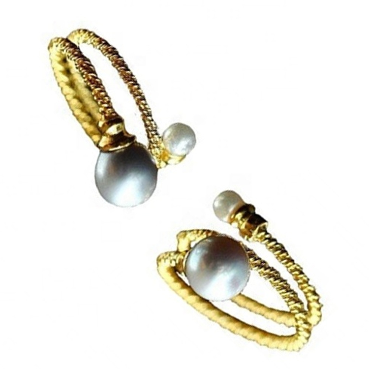 Почитуван роза злато бисер прстен двојно бело мониста накит 13