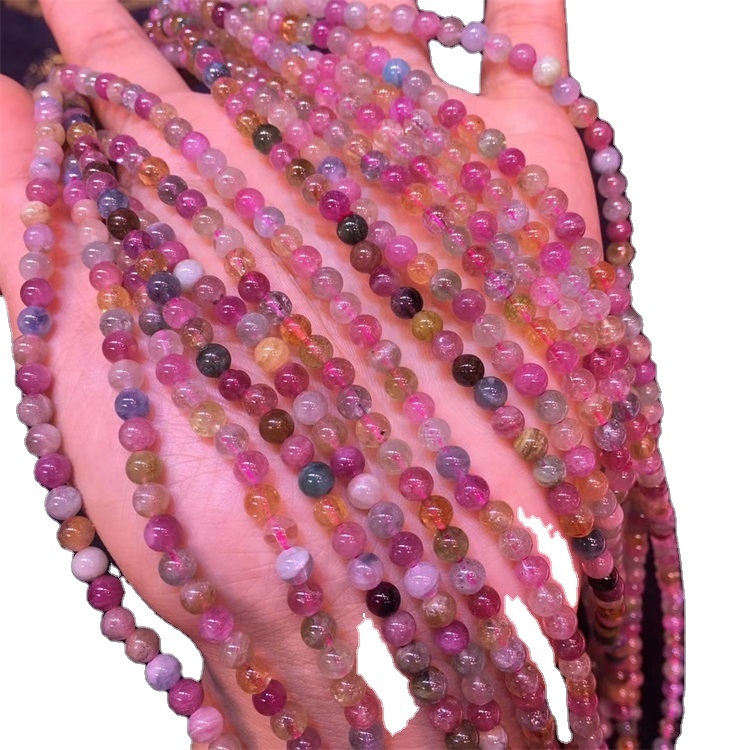 Трговија на големо уметнички турмалин шарени агат лабава камена мониста нараквица за DIY накит Изработка на додатоци 11