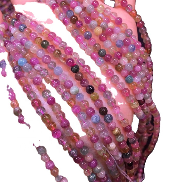 Трговија на големо уметнички турмалин шарени агат лабава камена мониста нараквица за DIY накит Изработка на додатоци 9