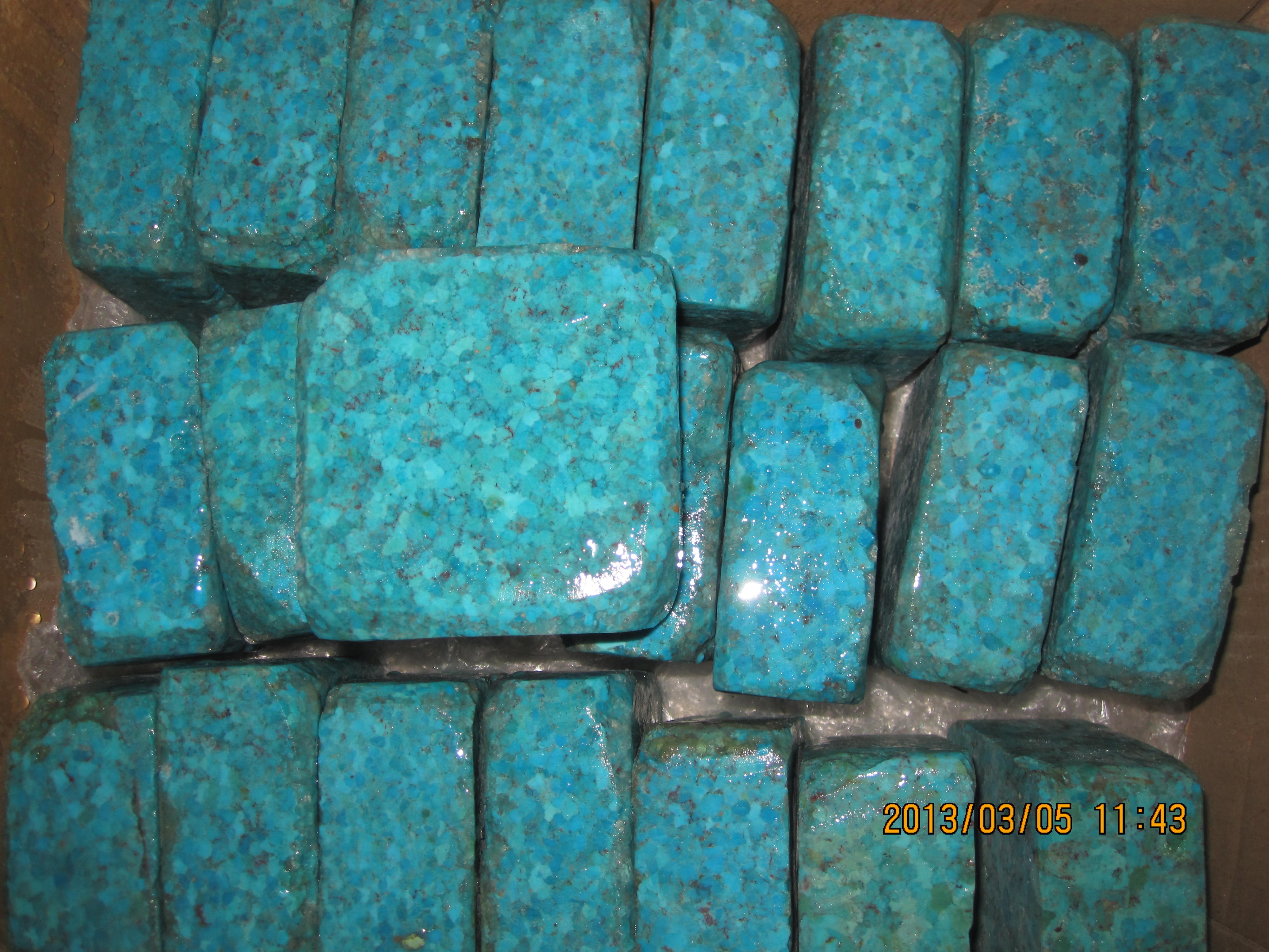 Copper Kingman Amerika Turquoise Mine Prirodzene komprimovaný drahokam Turquoise urobiť veľkoobchod 13