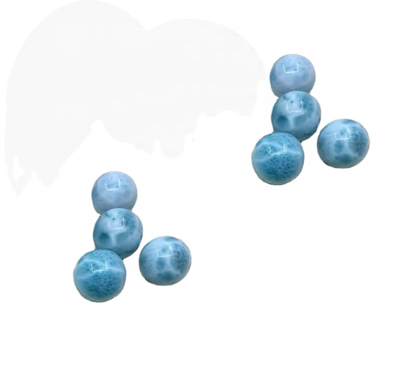 Náttúruleg larimar perlur gemstone spacer umferð perlur fyrir handverk armband armband hálsmen 13