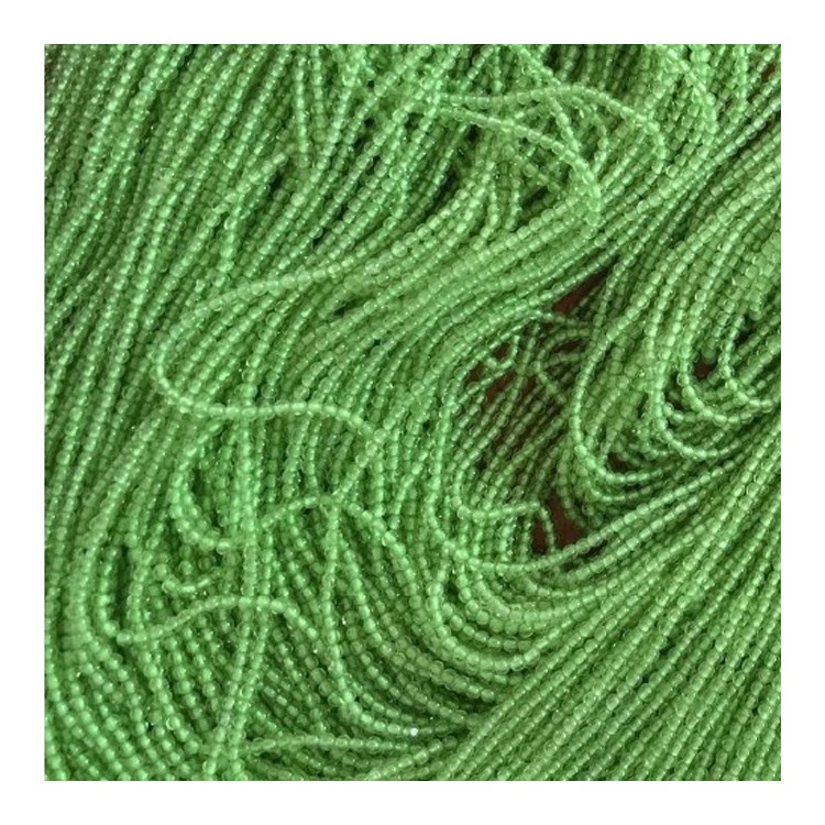 3mm 3.25mm 3.5mm 3.75mm Gemstone naturiol Chrysoliite Mae gleiniau crwn yn gwneud cyfanwerthu 30