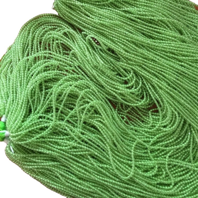 3mm 3.25mm 3.5mm 3.75mm Gemstone naturiol Chrysoliite Mae gleiniau crwn yn gwneud cyfanwerthu 40