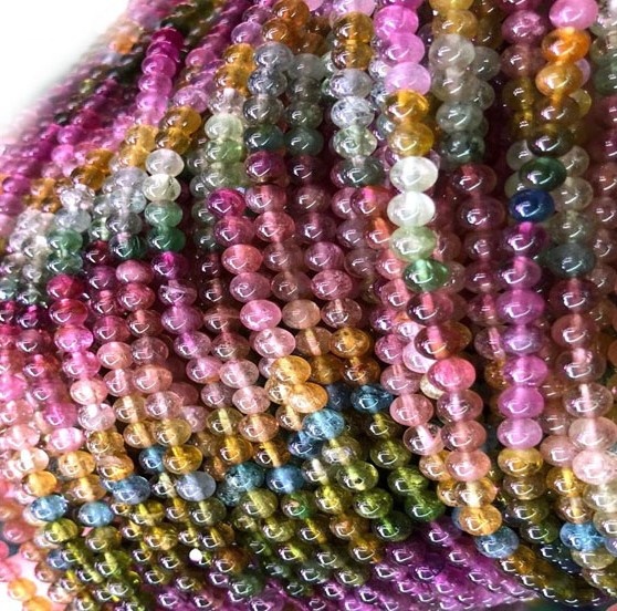 Gemestones Naturiol Naturiol Cyfanwerthu Gleiniau Crwn Tourmaline ar gyfer Gwneud Breichledau 9