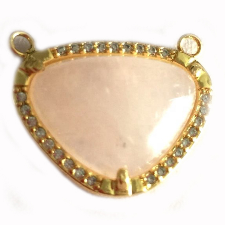 Pink Color Quartz Gold Pandantiv Bijuterii face Factory Factory Direct en-gros 15