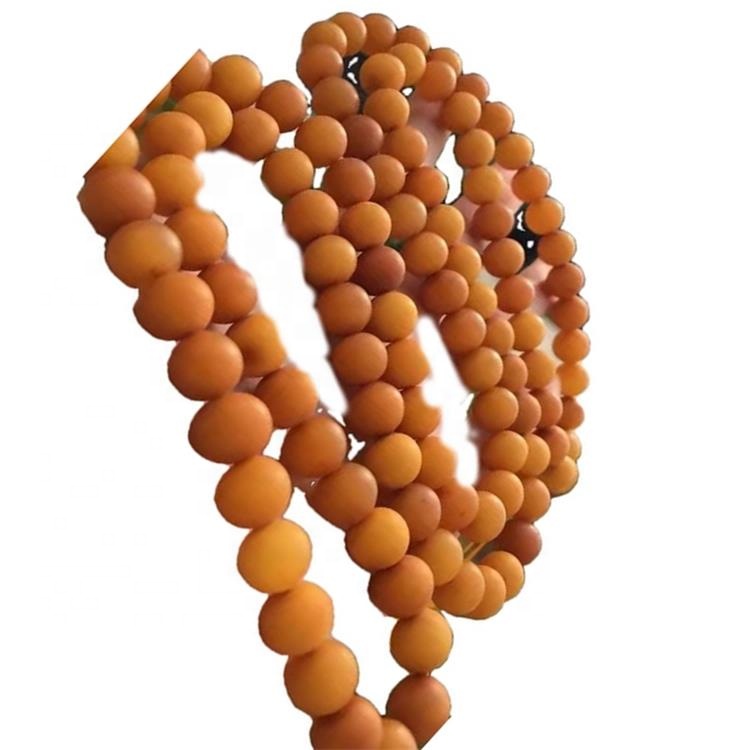 100% náttúrulegt hágæða gamalt gróft skart úr Prayer Amber hálsmeninu 34