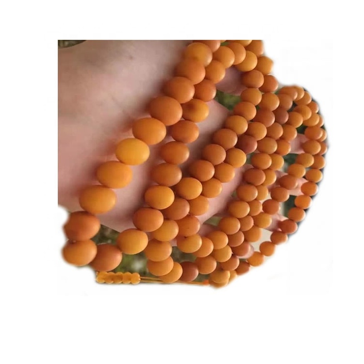 100% náttúrulegt hágæða gamalt gróft skart úr Prayer Amber hálsmeninu 32