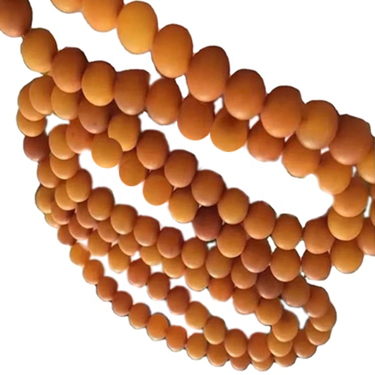 100% náttúrulegt hágæða gamalt gróft skart úr Prayer Amber hálsmeninu 38