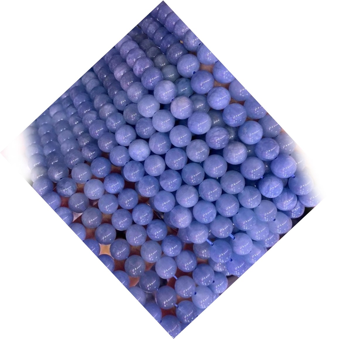 Təbii sapfir boş muncuqları yüksək dərəcəli dəyirmi forma 6mm 8mm 10mm 33