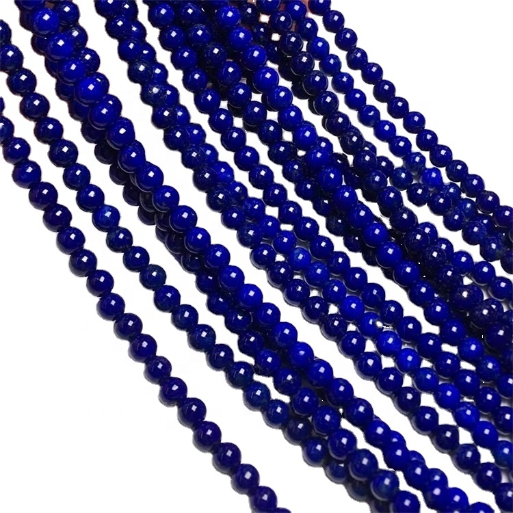 Lapis natyral lazuli gemstones rrumbullakët top spacer të lirshme rruaza 6mm 8mm 10mm 16  17