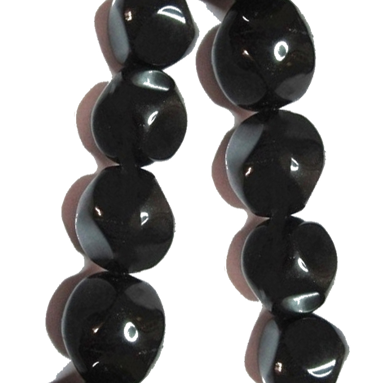 Black Onyx Coin i Button Beads Quantitat de massa més barata Preu a l'engròs 39
