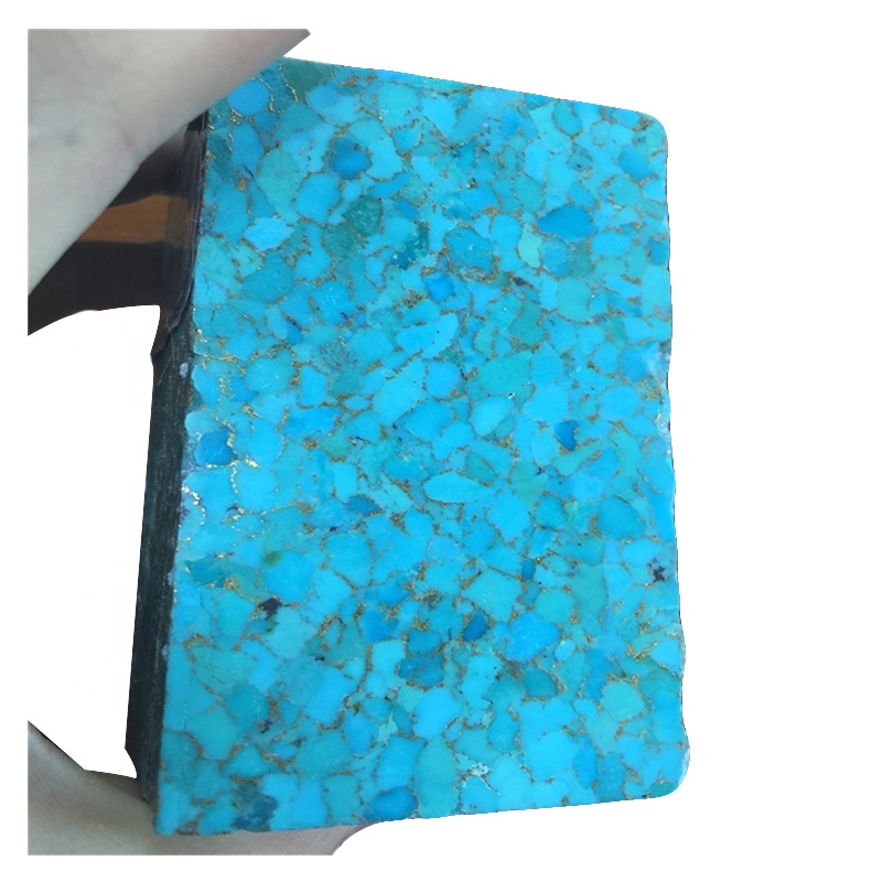 Türkis-Blöcke, heißer Verkauf und Großhandel, Kupfer, natürliche Mineral-Edelsteine, komprimierter Türkis, rau, verschiedene Formen können bestellt werden 37