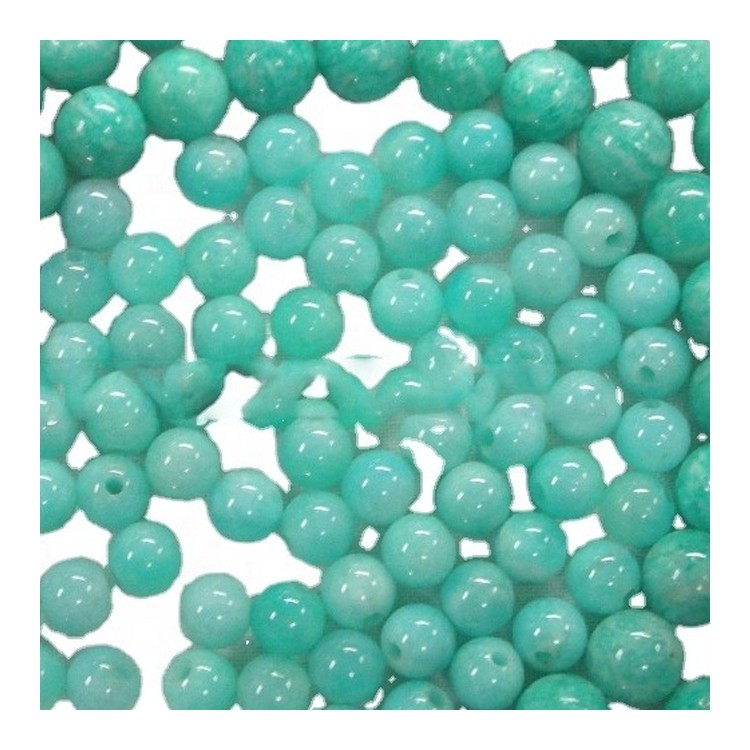 Blue Round Amazonite perlulaga armband 7